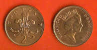 GREAT BRITAIN 1985-92 Coin 2p Bronze KM936 C491 - 2 Pence & 2 New Pence