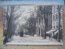 Nice : Avenue De La Victoire. Eglise Notre-Dame (circulée, 1924) Tramway, Animée. - Transport Urbain - Auto, Autobus Et Tramway