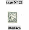 Timbre De Monaco Taxe N°21 - Segnatasse