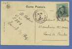 167 Op Postkaart Met Duitse Brugstempel HUCCORGNE (noodstempel) - 1919-1920 Roi Casqué