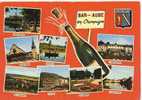 10008 BAR SUR AUBE - 8 Vues + Blason + Champagne (n°1) - Bar-sur-Aube