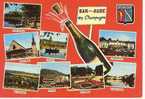 10009 BAR SUR AUBE - 8 Vues + Blason + Champagne (n°2) - Bar-sur-Aube