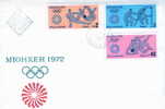 CANOE FDC BULGARIE 1972 JEUX OLYMPIQUES DE MUNICH - Canoë