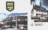 Cpsm Le Raincy (93, Seine Saint Denis) Multivues : Les écoles Et La Marie. Blason - Le Raincy