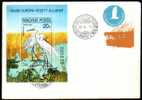 Hungary 1980 FDC  With Sheet Birds Protect Egreta. - Schwäne