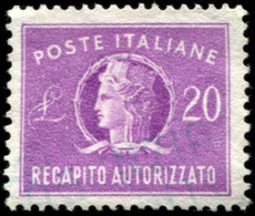 Pays : 247,1 (Italie : République) Yvert Et Tellier N° : Ex   37 (o) - Poste Exprèsse/pneumatique