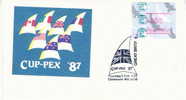 BATEAUX OBLITERATION TEMPORAIRES AUSTRALIE 1987 CUP PEX 1987 - Sailing