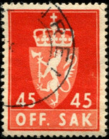 Pays : 352,02 (Norvège : Haakon VII)  Yvert Et Tellier N°:  S   77 (A) (o) - Oficiales