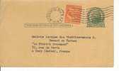 USA : Entier Postal Jefferson à 1c Avec YT 368 En Complément D´affranchissement Pour La France - 1921-40