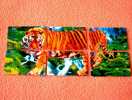 Puzzle De 6 Télécartes Tigre - Chine - Tirage Limité: 500 Exemplaires - Déjà Utilisées - état Impeccable - Ref A1799 - Dschungel