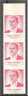 TURKEY, 10 Kurus Ataturk 1961 Vertical Strip Of 3, Perforation Horizontally Missing - Nuevos