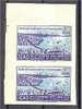 TURKEY, VARIETY, 60 Kurus ICAO 1950, Imperforated Pair - Unused Stamps
