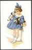 Lovely Girl Holding Dog And Doll - Artist Signed Schilbach - Schilbach