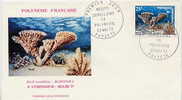 POLYNESIE  -  RECIF CORALIEN  ACROPERA   - MIAMI -  FDC 1er JOUR 1977 - Other & Unclassified