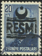 Pays : 489,1 (Turquie : République)  Yvert Et Tellier N° : S   33 (o) - Timbres De Service