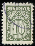 Pays : 489,1 (Turquie : République)  Yvert Et Tellier N° : S   57 (o) - Official Stamps