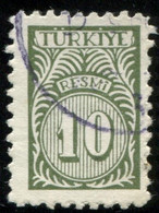 Pays : 489,1 (Turquie : République)  Yvert Et Tellier N° : S   57 (o) - Timbres De Service