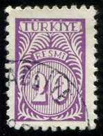 Pays : 489,1 (Turquie : République)  Yvert Et Tellier N° : S   59 (o) - Dienstmarken