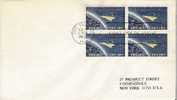 USA / PROGRAMME MERCURY / Cape Canaveral / Fdc / BLOC DE 4 / 20.02.1962 - Stati Uniti