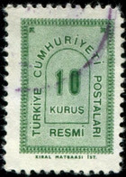 Pays : 489,1 (Turquie : République)  Yvert Et Tellier N° : S   84 (o) - Official Stamps