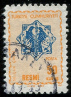 Pays : 489,1 (Turquie : République)  Yvert Et Tellier N° : S  106 (o) - Official Stamps