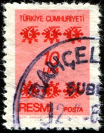 Pays : 489,1 (Turquie : République)  Yvert Et Tellier N° : S  160 (o) - Dienstmarken