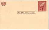 E039 - ONU UNO NEW YORK AIR MAIL POST CARD (1957) - Airmail