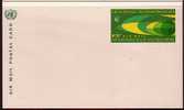 E043 - ONU UNO NEW YORK AIR MAIL POST CARD FIRST PRINT - Airmail