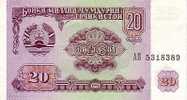 TADJIKISTAN    20 Roubles   Daté De 1994    Pick 4    *****BILLET  NEUF***** - Tayikistán