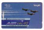 AIR EXPO 92  ( New Zealand Rare Card ) ** War Plane – Avion - Planes – Aircraft ( Scratched - See Scan For Condit.) - Flugzeuge