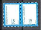 TURKEY, 15 KURUS 1983, MISSING HEAD - NEVER HINGED PAIR! - Ungebraucht