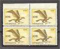 TURKEY, 105 KURUS AIRPOST 1959, IMPERFORATED ON TOP - NEVER HINGED BLOCK OF 4 - SUPERB BIRD TOPIC ITEM - Nuevos