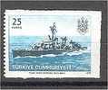 TURKEY, 25 KURUS  NAVY 1973, IMPERFORATED ON 3 SIDES NEVER HINGED **! - Nuovi