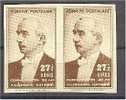 TURKEY, 27 1/2 KURUS 1943, IMPERFORATED PAIR UNUSED NG (*) - Unused Stamps