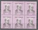 TURKEY, 75 Kurus Ataturk 1970, BLOCK OF 6 SHIFTED PRINT - Unused Stamps