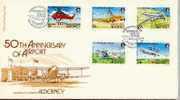 Alderney Aurigny FDC Yvertnr. 18-22 (o) Oblitéré Used Cote 25 Euro - Alderney