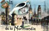 Cpa "le ... De La Normandie ", Blason . Couleur . Régionalisme - Haute-Normandie