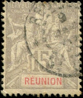 Pays : 401 (Réunion : Colonie Française)  Yvert Et Tellier N° :  48 (o) - Usati