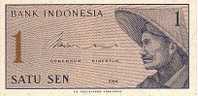 INDONESIE  1 Sen Daté De 1964   Pick 90   *****BILLET  NEUF***** - Indonesien