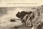 06 - Nice - La Plage, Rochers Pointe Du Midi Par Un Coup De Mer - CPA Carnet - Ed Gilletta N° 61 - Sets And Collections