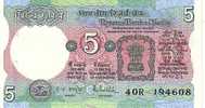 INDE    5 Rupees   Non Daté (1975)    Pick 80  Signature 85    *****QUALITE  XF ***** - India