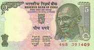 INDE   5 Rupees Non Daté (2002)   Pick 88Aa   *****BILLET  NEUF***** - Indien