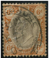 Pays : 479,5  (Transvaal : Administration Britannique)  Yvert Et Tellier N° :  154 (o) - Transvaal (1870-1909)