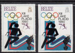 BELIZE  N° 449  +  NON DENTELE   * *  JO 1980     Patinage - Pattinaggio Artistico