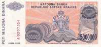 CROATIE    5 000 000 Dinara  Daté De 1993    Pick R24a    ***** BILLET  NEUF ***** - Croatie