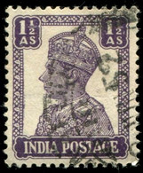 Pays : 230,3 (Inde Anglaise : Empire)  Yvert Et Tellier N° :  166 (o) - 1936-47  George VI