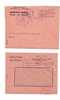 2 LETTRES FRANCHISE POSTAL Civile  CACHET DIFFERENTS  PREFECTURE SECRETARIAT POLICE AVEC FLAMME Pour Caen - Civil Frank Covers