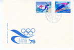 PATINAGE DE VITESSE  FDC POLOGNE JEUX OLYMPIQUES INNSBRUCK 1976 SAUT A SKI, PATINAGE DE VITESSE - Hiver