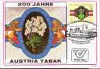 AUTRICHE CARTE MAXIMUM NUM.YVERT 1598 AUSTRIA TABAK 200 ANS - Maximum Cards