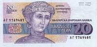 BULGARIE  20 Leva émission 1991  Pick 100   ****BILLET  NEUF**** - Bulgarien